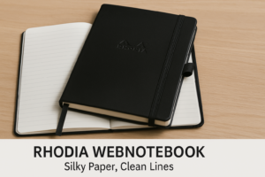 Rhodia Webnotebook fountain pen friendly for the best journals for men over 45 who reflect and write