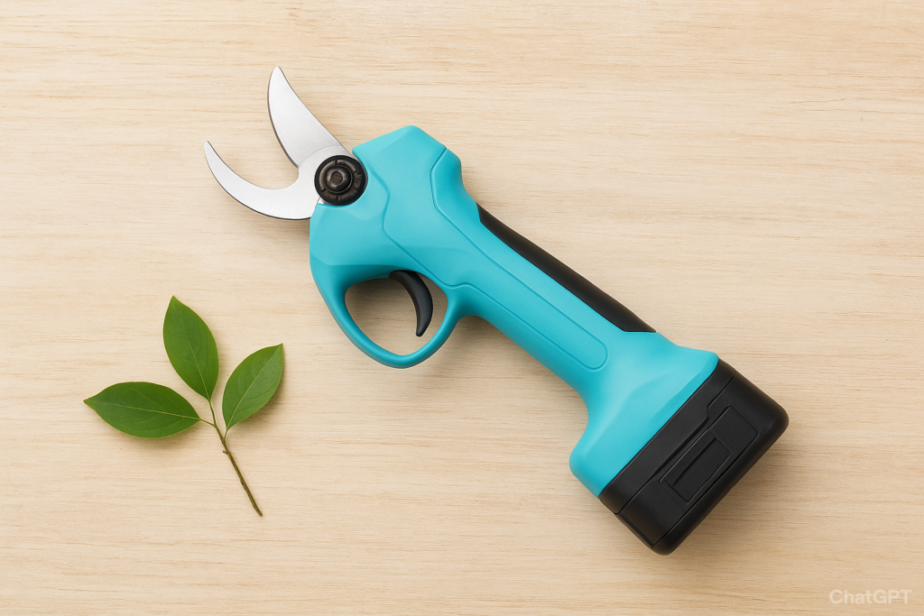 Cordless electric pruners for backyard retreat