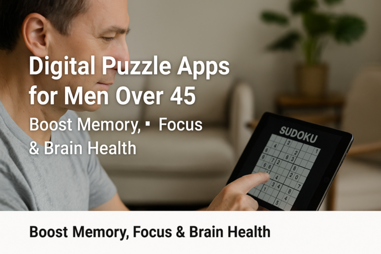 Digital puzzle apps for men over 45 to boost memory, focus, and brain health