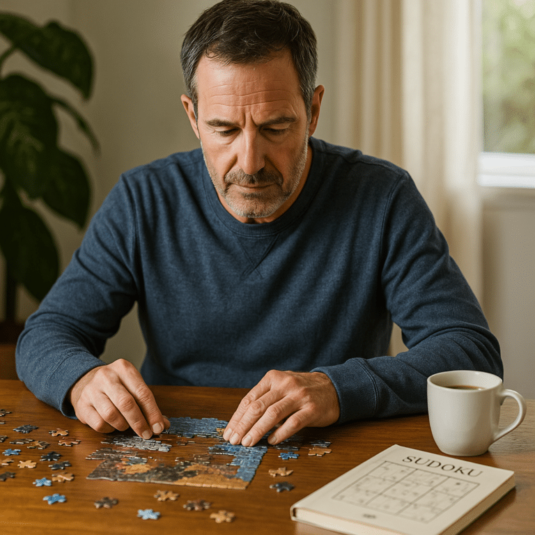 Classic jigsaw and Sudoku puzzles for brain fitness after 45
