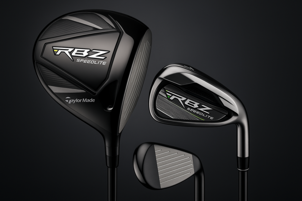 TaylorMade RBZ Speedlite golf club set highlighting driver and irons for men over 45 improving swing distance and accuracy